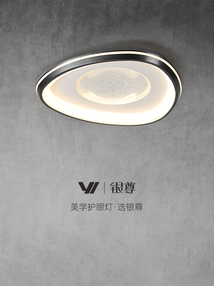 银尊现代极简卧室灯具主卧2024新款设计师高端儿童房间护眼吸顶灯