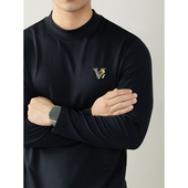 打底内搭5a抗菌秋冬装 莫代尔棉半高领长袖 t恤男春秋2026新款 上衣