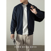 开衫 360G重磅空气层立领夹克男士 2025秋冬休闲外套老钱风保暖时尚