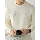 印花圆领宽松长袖 璀璨烫钻字母350g卫衣男春秋季 2025新款 免烫抗皱