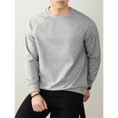 秋季 2025新款 罗纹领口插肩袖 350G重磅卫衣男长袖 休闲宽松打底衫 衣