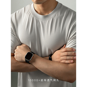 凉感莫代尔桑蚕丝短袖 冰丝轻薄户外钓鱼透气速干 新款 T恤男士 夏季