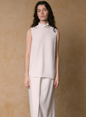 【断码清仓】VER TOW高领无袖醋酸套装 休闲通勤气质高级感半裙女