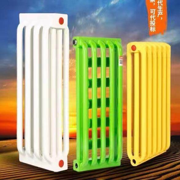 工厂直销钢制三四五六柱工程暖气片弧管集体供暖散热器