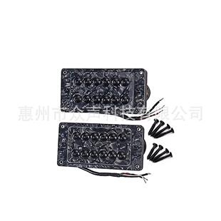 镀金螺丝+黑珍珠四芯线拾音器黄色中低框 吉他配件