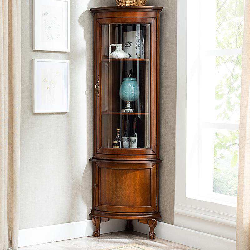 欧式角柜墙角柜客厅实木酒柜美式三角柜复古角落柜储物柜拐角柜子,3C数码配件,USB灯,淘宝优惠券,粉丝福利购,淘宝优惠卷