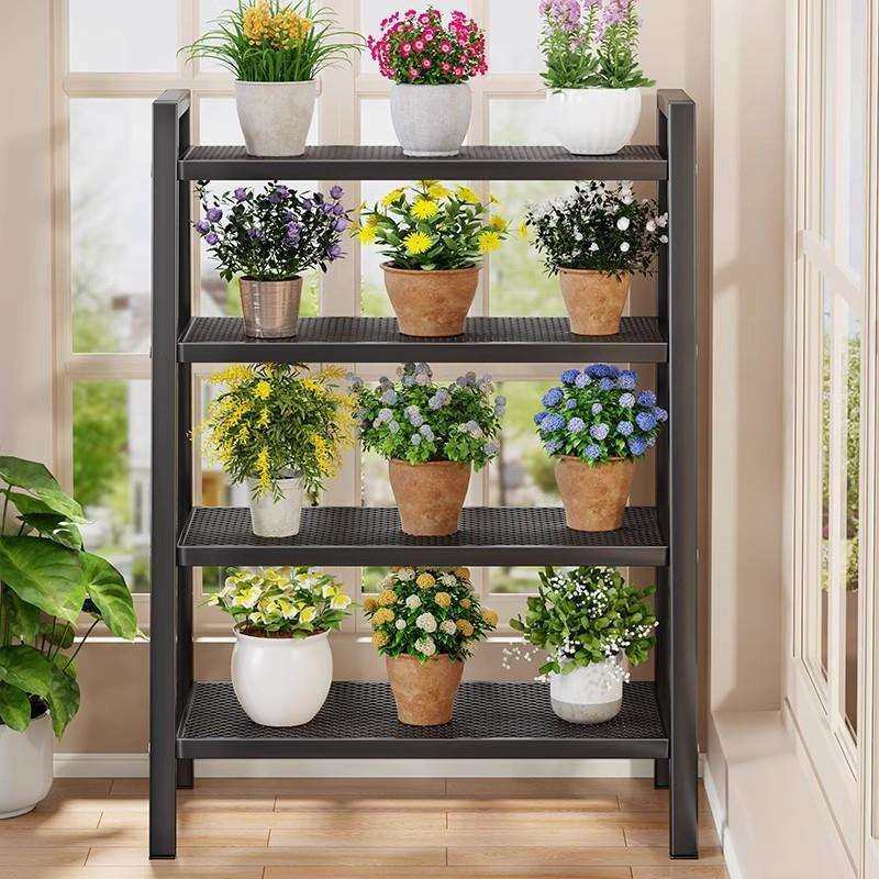 客厅落地式多层花架阳台花架置物架2025新款铁艺花盆架植物收纳架