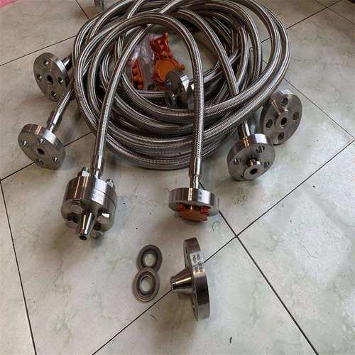 非标 NPT外丝活套螺母不锈钢304金属软管、法兰快接式金属软管