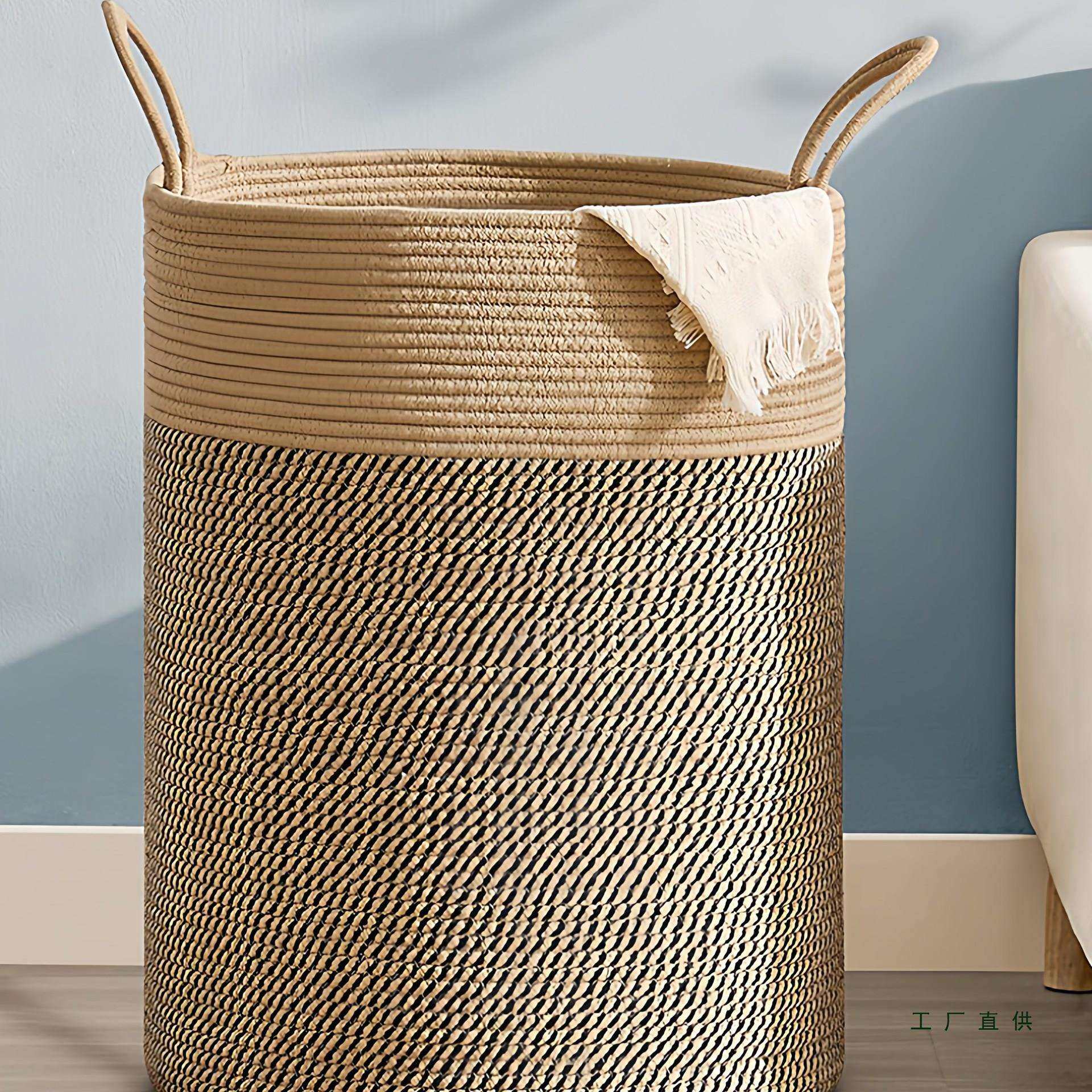 房窝家居脏衣篓棉绳编织衣服收纳筐大号玩具收纳篮民宿酒店脏衣篮,玩具/童车/益智/积木/模型,毛绒/玩偶/公仔/布艺类玩具,淘宝优惠券,粉丝福利购,淘宝优惠卷