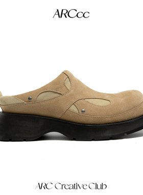 ARCcc Mobius A03 穆勒鞋一脚蹬德比拖鞋增高厚底包头半拖鞋春夏