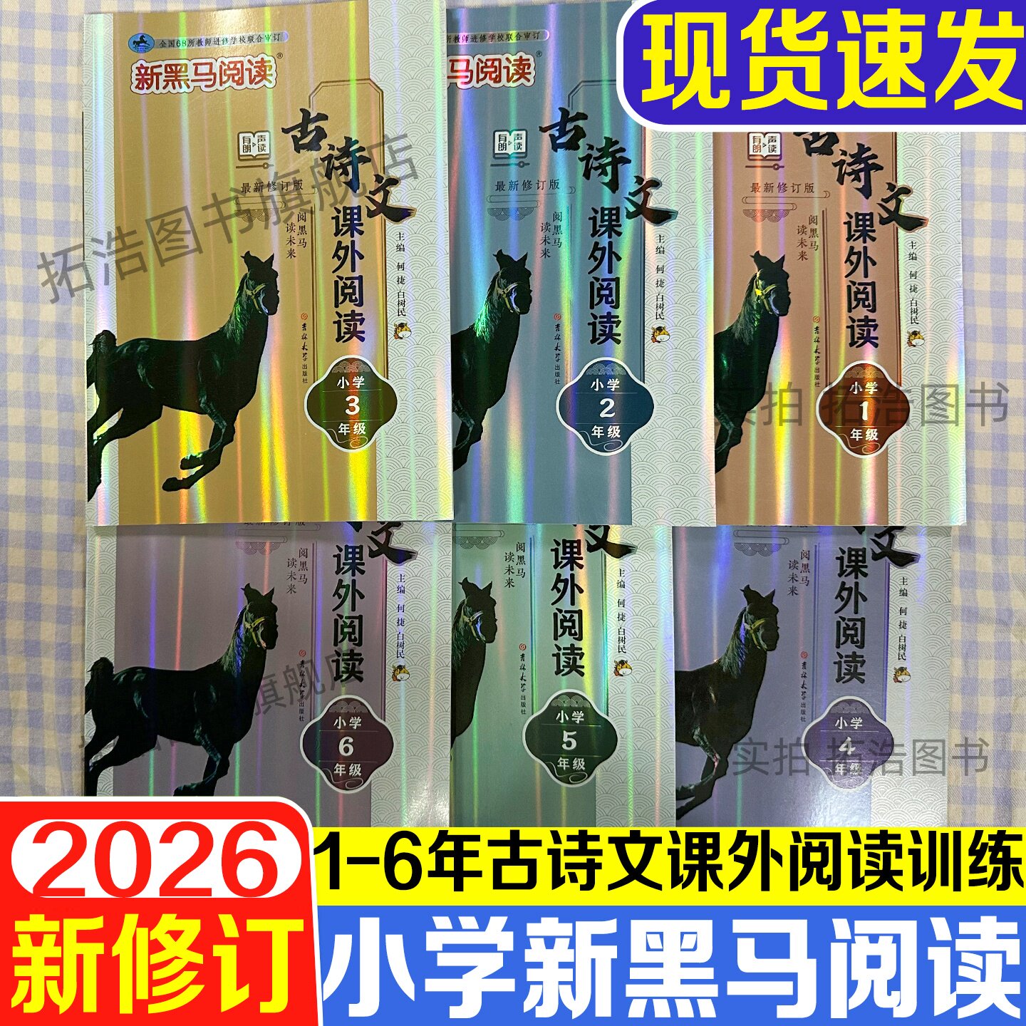 2026版小学语文古诗文课外阅读专项练习册小学一二三四五六年级通用版新黑马阅读最新修订课外古诗文文言文拓展提升训练有声朗读版