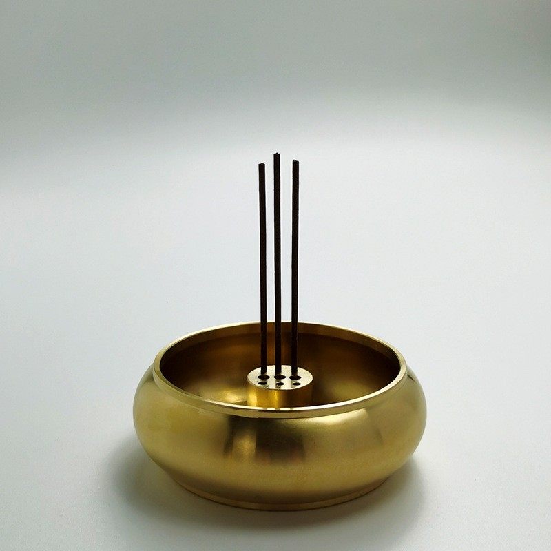 BK9K 铜钵式铜香炉供佛供奉香薰炉中式线香黄铜家用檀香炉香,家居饰品,香薰炉,淘宝优惠券,粉丝福利购,淘宝优惠卷