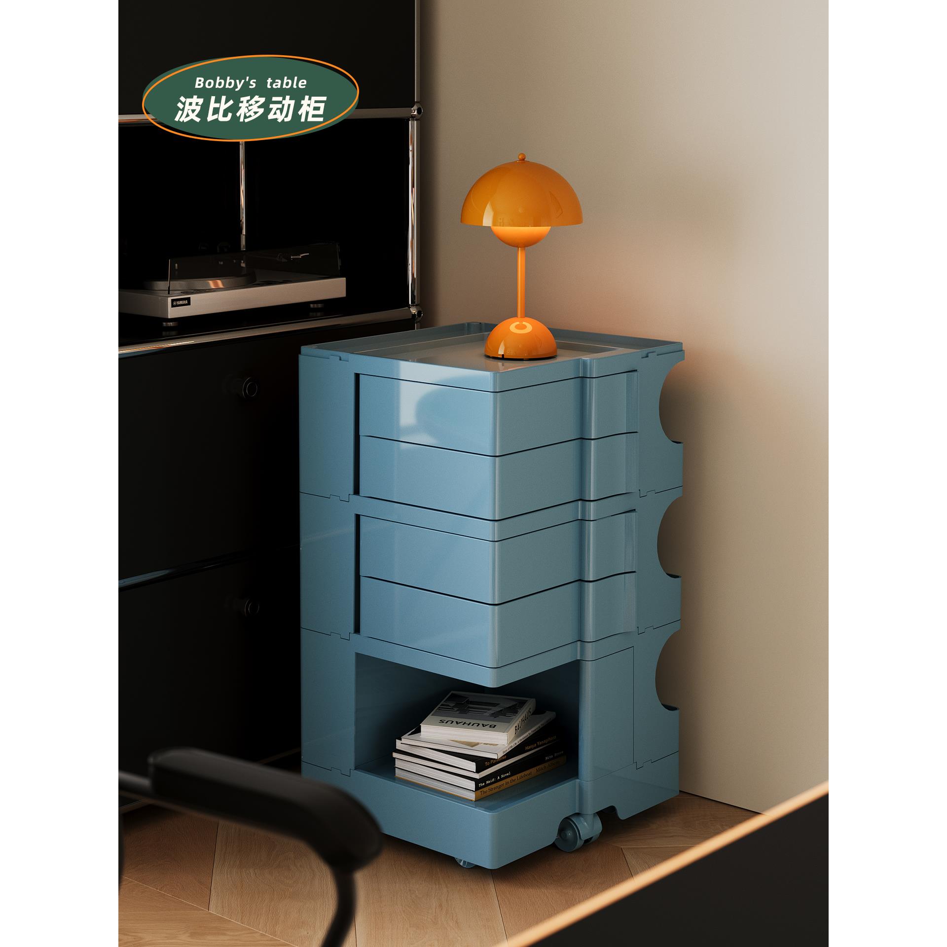 创意移动小推车北欧收纳柜沙发边几零食柜家用客厅简约边柜床头柜