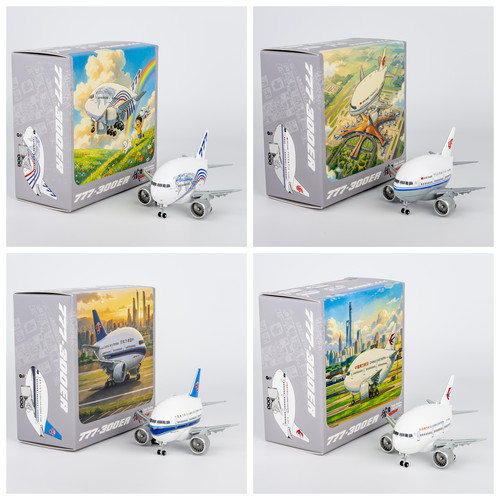 铁流飞机模型卡通Q版B777-300ER