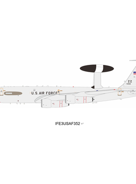 Inflight 美国空军E-3B望楼预警机77-0352 成品合金飞机模型1/200