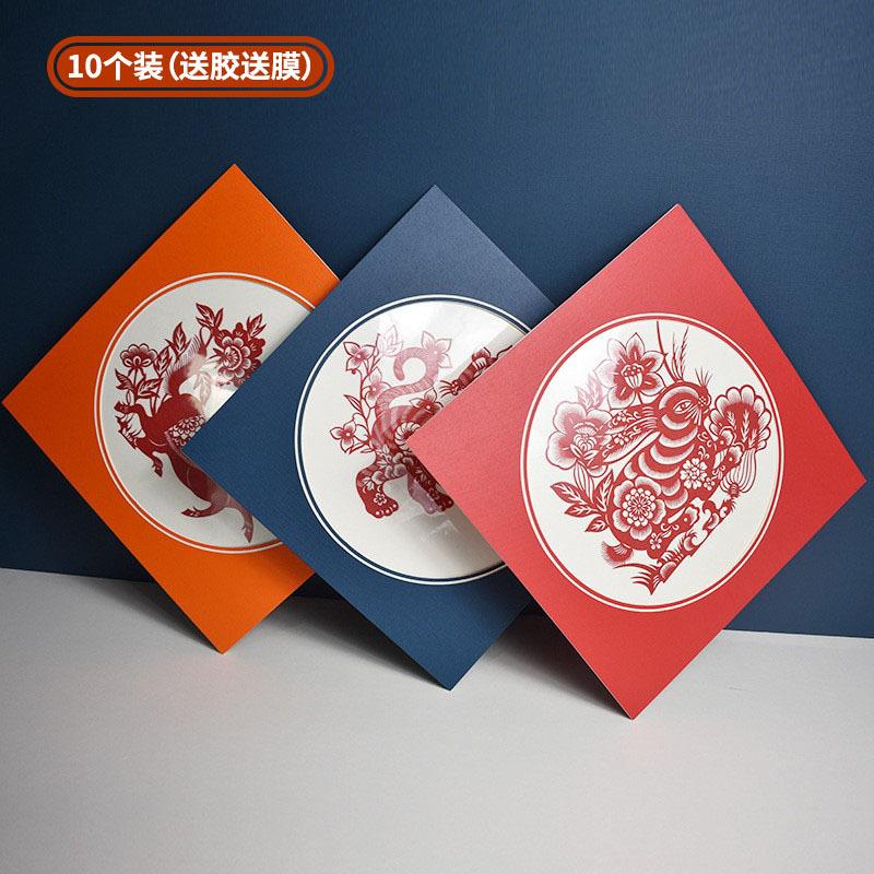 剪纸卡纸相框儿童画卡纸画框学生手工刻纸作品展示简易装裱画框