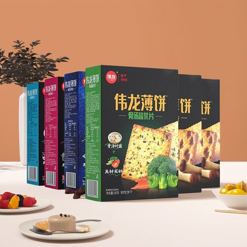 伟龙薄饼180g香葱鸡片韧性饼干