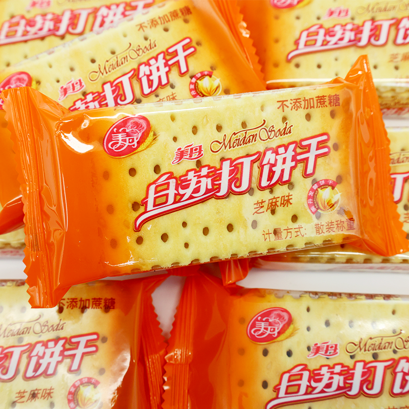 白苏打饼干美丹散装芝麻鲜葱饼干