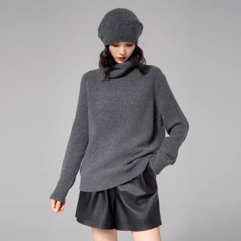 阿玛施高领保暖打底针织衫女毛衣