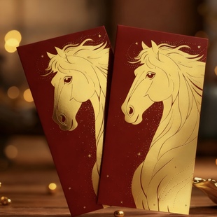 2026年马年新年新春节公司企业红包封面定制logo印字名字利是封