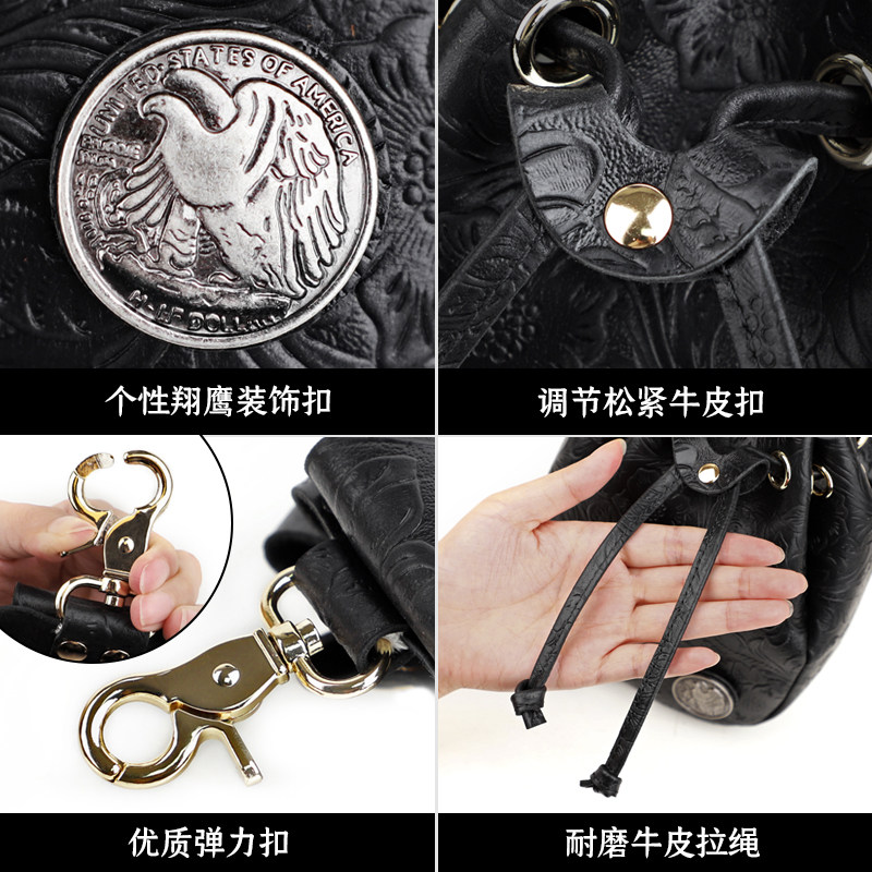 手工真皮手机包男士头层牛皮复古个性收纳包皮带腰挂零钱包文玩包