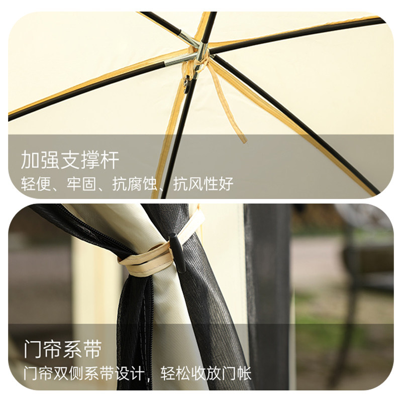 野营户外网纱帐篷全自动便携折叠免搭建防蚊凉棚庭院防雨遮阳防晒