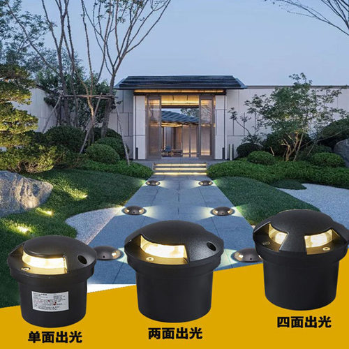 led地埋灯户外防水台阶射灯嵌入式草坪灯侧发光地面投光灯踏步灯