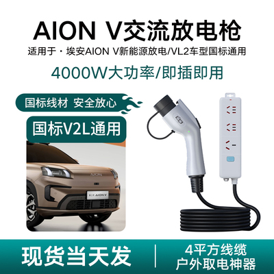 适用于埃安AION V霸王龙新能源汽车放电枪V2L取电器露营神器户外