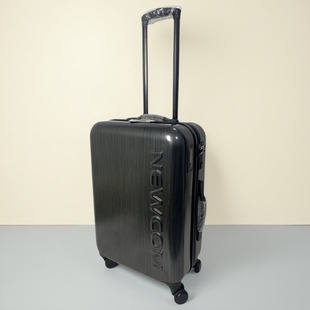 高端电子称重行李箱pc材质拉杆箱旅行箱登机箱双封闭隔层大容量