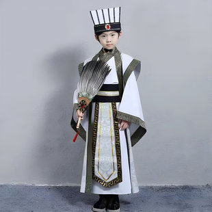 儿童三国演义演出服草船借箭课本剧古装服装最新款诸葛亮男