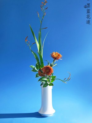 双耳道花瓶回花原花花器响投小中式流花器入瓶日式瓶陶瓷瓶