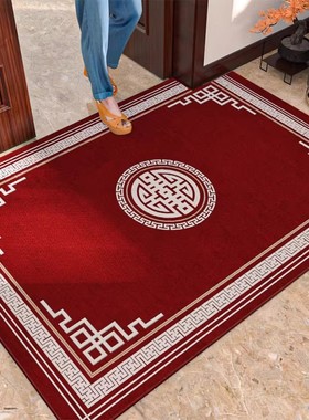 2026新款新中式入户门垫门口春节结婚喜庆家用乔迁红色马年脚垫