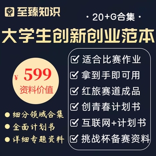大学生创新创业项目计划书互联网+商业策划方案word版范文PPT模板