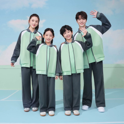 江西省赣州市统一校服小学生套装春秋长袖运动款中学生外套男女款