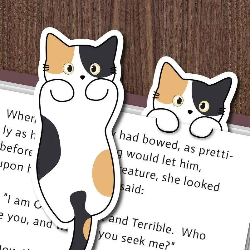可爱猫猫书签卡通猫咪异形文创礼品书小学生签礼物奖品手账新品