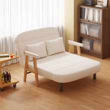 实木沙发床折叠两用多功能小户型2024新款家用客厅可躺可睡单人床
