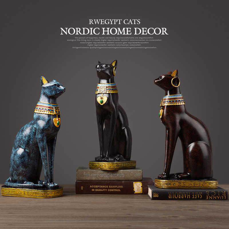 埃及树脂招财猫摆件家居镇宅发财猫风水装饰摆饰店铺创意礼品