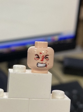 兼容乐高积木人仔头部表情脸3626pb1441肉色dim006 71203印刷配件