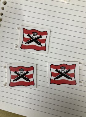2525pb018兼容乐高玩具积木配件4×6旗子海盗旗帜印刷十字加农炮