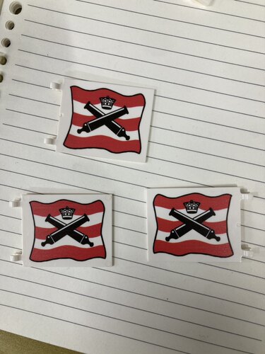 2525pb018兼容乐高玩具积木配件4×6旗子海盗旗帜印刷十字加农炮