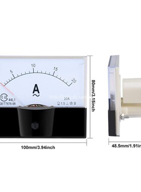 44L1交流电流表1A5A10A20A30A50A100/5A200A300A指针安培机械板表