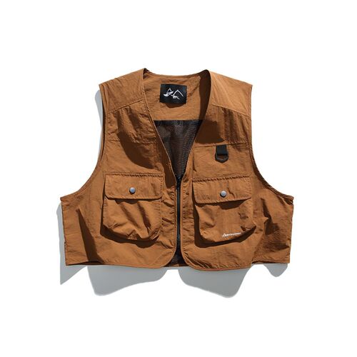 TMOR夏季新品户外机能山系纯色工装马甲日系复古百搭无袖机能背心