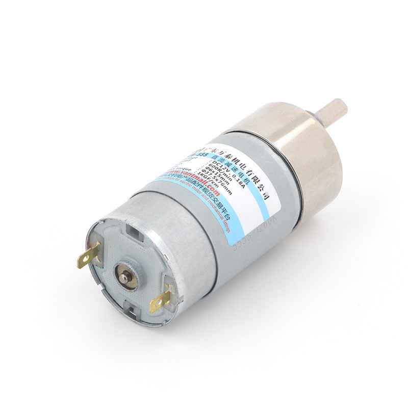 555直流齿轮减速慢速调速变速有刷微电机正反转低速小电机小马达