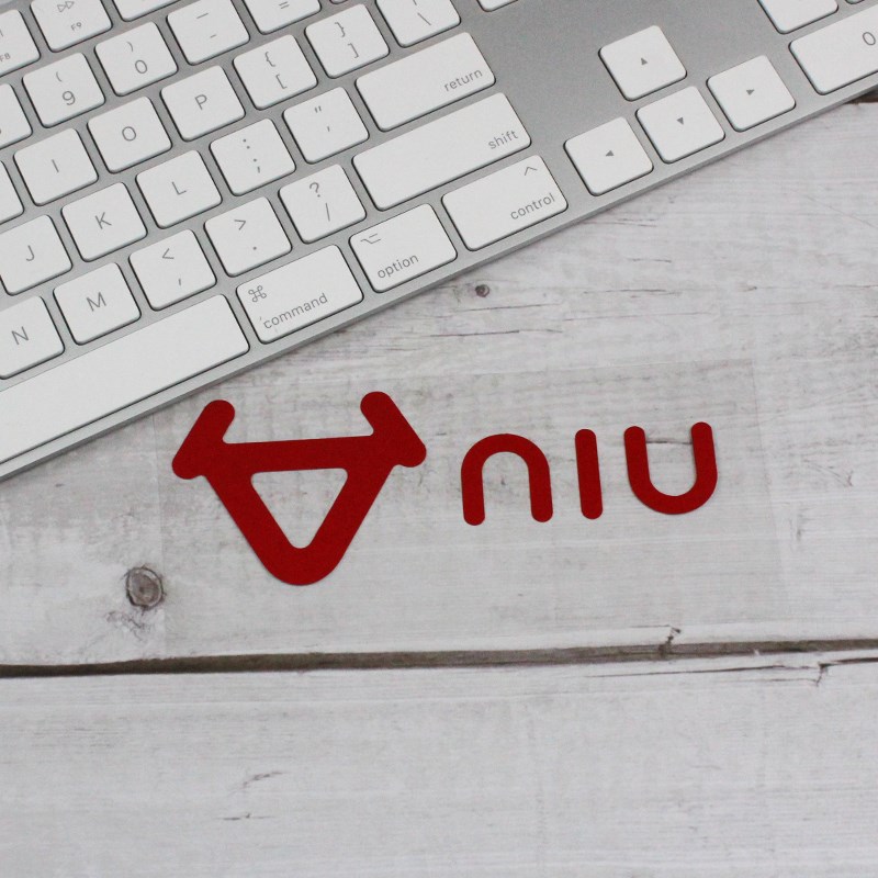 小牛电动车N1/N1s U1 大小牛头标志LOGO反P光贴纸防水防晒装饰车