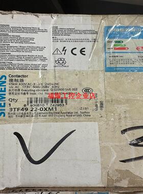 西门子交流接触器3TF4922-0XM1 173-208V库【询价】