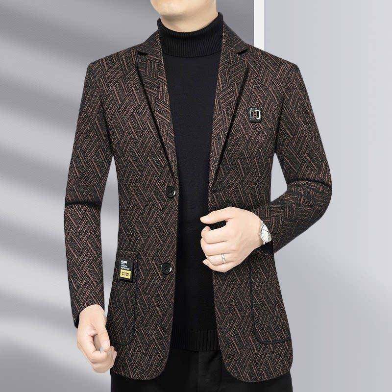 高档轻休奢西装外套男秋季新士款时X831尚西服夹克闲品质男装上衣