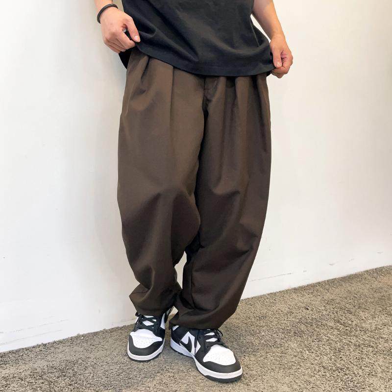 秋季新款垂坠感休闲西裤男女宽松日系直筒beams风哈伦阔腿情侣裤