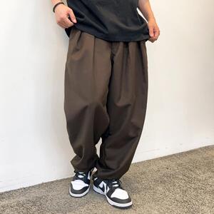 秋季新款垂坠感休闲西裤男女宽松日系直筒beams风哈伦阔腿情侣裤