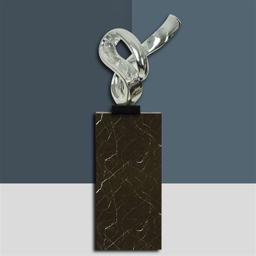 现货啡网大理石雕塑台酒店样板房会所塑摆件人造底座摆台艺术品