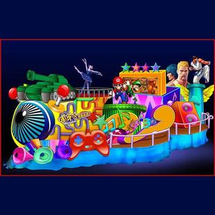 自贡灯会彩车可定制春节国庆中秋巡游彩船彩车节日宣传